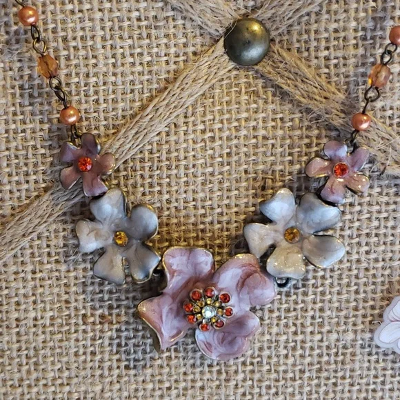 Vclm Jewelry Vclm Vintage Floral Necklace Poshmark